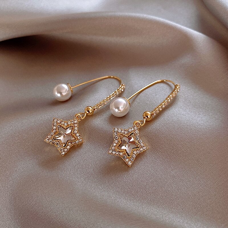 Boucles d'Oreilles Perles Etoile Souhaitante